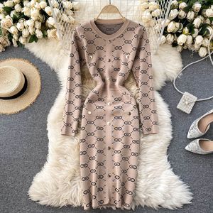 Designer Women's Dresses Fashion 2024 Spring Sticked Dress Elegant Vintage Clothing Ladies 240208