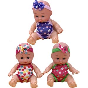 Partihandel lugnande silikonsimulering Baby Doll Emamel Childrens Soft Rubber Toy Gift