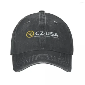 Ball Caps CZ USA Guns Logo Men Baseball Cap Zakresed Dżinsowe Kapelusze Klasyczne na zewnątrz wszystkie pory roku Podróż nieustrukturyzowana miękka nakrycia głowy