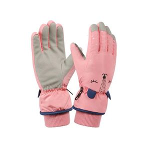 Winter Children Ski Gloves Warm Cute Baby Boy Girl Guantes Non-slip Outdoor Sports Waterproof Heating Kids Skiing Luvas 240124