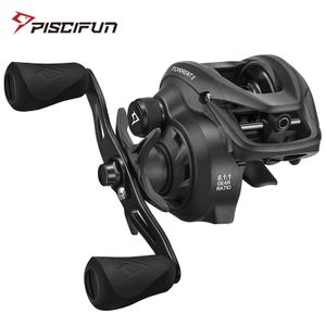 Piscifun Torrent II 100 Baitcasting Rowołowe kołowrotek węglowy Włókno Włókno Baitcasters 6.6 1/8.1 1 System hamowania magnesu Relein 240119