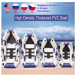 PVC Inflatable Boat 3 Layer Fishing Boats Laminated WearResistant Kayak for 26 Person Rowing Canoe 240127