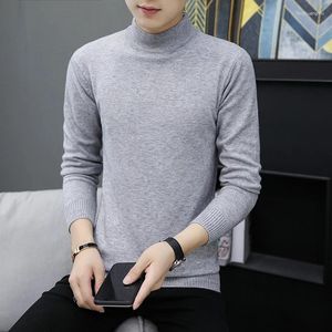 Męskie swetry jesienne zimowe swetra szyiła szczupła fit swobodne dzianiny Klasyczne ciepłe koreańskie pullover man 5xl