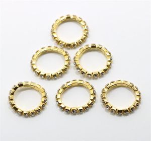 Crystal Rhinestone Gold Finger Rings for Women Justerbar stretch Foot Toe Rings Ställ hela vigselring 264V2312879