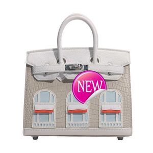 AAbirdkin Designer Totes Bag Crocodile Leather Women's Hand Sewn Wax House 20cm Mini Bag Handbag LPQ3