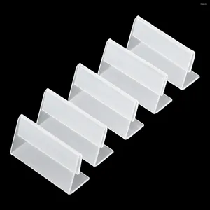 Quadros 25 Pcs Clear Price Tag Clip Sign Card Holder Stands Poster Racks Plástico Mini Etiqueta Acrílica Display 20/40mm