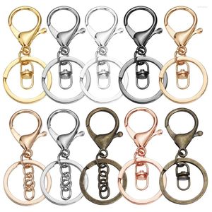 Keychains 5st/Lot 30mm Lång 65 mm hummerlås Key Hook Keyrings för smycken Making Hinding Keychain Ring DIY Chains Accessories