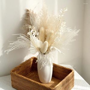 Dekorativa blommor Natural Reed Torked Pampas Flower Bouquet Wedding Decoration Net Celebrity Pography Shooting Props Boho Home Decor