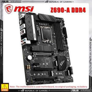 Moderbrädor MSI PRO Z690-A DDR4 Intel använde moderkort 4 x DIMM Maximalt minne 128 GB CPU-spår LGA 1700 PCI-E 4.0 M.2 Port för