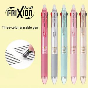 Japão piloto frixion imprensa multi-função três cores caneta de água apagável LKFB-60EF três cores 0.5 / 0.38mm material escolar 240129