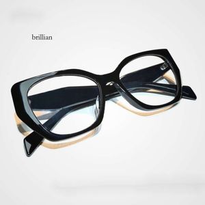 P's Polygonal Plain Mirror Anti Blue Light kann mit dem High-End-Sensory-Board-Brillengestell für Myopia Women kombiniert werden, 18 W