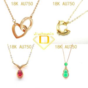 18 K Gold AU750 목걸이 반지 고조용 보석류 럭셔리 웨딩 여성 선물 다이아몬드 K 골드 검사 보고서 240201