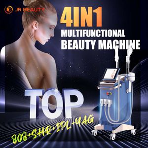 4 em 1 máquina da remoção do cabelo do laser do diodo 808nm ipl super máquina da remoção para o laser pulsado do cabelo yag laser tatuagem sobrancelha remoção