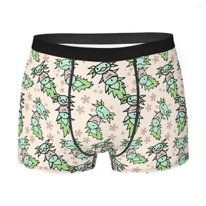 Underbyxor Axolotl I ifrågasätter ordspel för älskare med vilda gröna bomullsbilder Män underkläder Ventilate Shorts Boxer Briefs