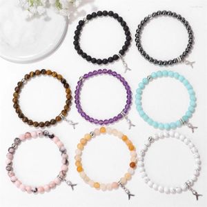 Charme pulseiras pedra natural hematites amazonits frisado coração fita mulheres consciência jóias câncer de mama