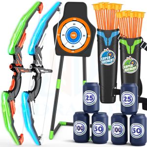 Bow and S For Children Barn Bågskytte Practice Recurve Outdoor Sports Game Hunting Shooting Toy Boys Gift Kit Set 240202