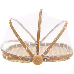 食器セットダストパン竹バスケットテーブルトレイトレイ織り織りの信頼できるカバーテント