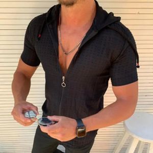 Summer Fashion Sleeeveless/Long/Short Maniche con cappuccio con cerniera con cerniera con cerniera stampa casual a quadri a quadri a quadri aperti abbigliamento per protezione da sole 837 837