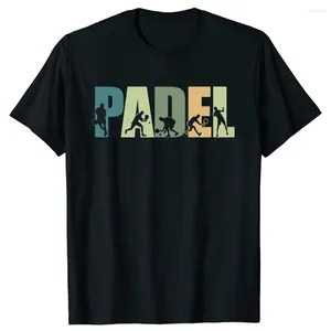 Männer T Shirts Lustige Padel Tennis Sommer Schläger Ball Grafik Baumwolle Streetwear Kurzarm Spieler Geschenke T-shirt Herren Kleidung