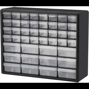 AkroMils 10144 44 Drawer Plastic Parts Storage Hardware and Craft Cabinet 20Inch W x 637Inch D 1581Inch H Black 240130