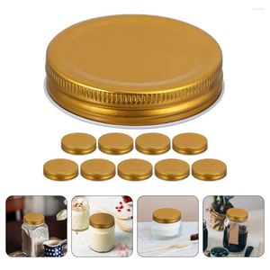 Dinnerware 10 Pcs Can Lids Tinplate Cover Convenient Jar Covers Canning Mason Wide Mouth Major Regular Reusable