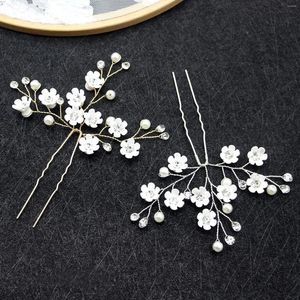 Fermagli per capelli Forcina a forma di U Clip a barrette in metallo Perla simulata Tiara da sposa Accessori da sposa Acconciatura Marrige Strumento di progettazione Gioielli