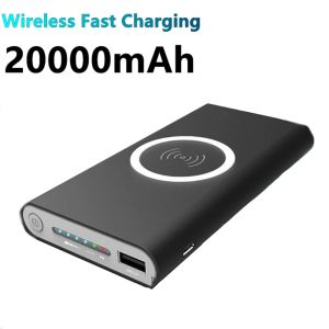 Novo banco de potência sem fio 20000mah, ultra-grande capacidade, carregamento super rápido bidirecional para iphone tipo-c, bateria externa