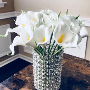 Dekorativa blommor 5/10 huvuden PU Artificial Calla Lily Bunch Fake Flower Bouquet for Home Table Decoration Wedding Party Party