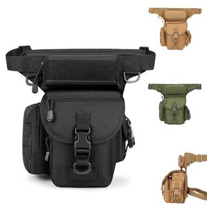 Men Waist Fanny Pack Leg Bag Military Tactical Motorcycle Rider Camera Sports Travel Nylon Male Bum Hip Belt Thigh Fanny Bags 240126