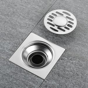 Inserto in acciaio inossidabile Griglie per rifiuti a pavimento quadrate Scarichi per bagno Lavello della cucina Filtro Doccia Drenaggio rapido Resistente agli odori 240118