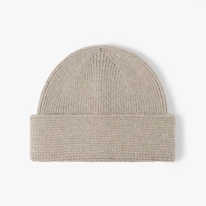 Berets Herbst Winter frauen Hut Großen Kopf Einfarbig Skullies Beanies Mode Im Freien Warme Haar Gestrickte Kappen Für Männer