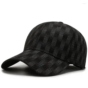 Bollkåpor Spring Autumn Men Full Sealing Baseball Cap Summer Women Fashion Solid Grid Hip Hop In Hat Gorra Hombre Casquette Kpop Bone