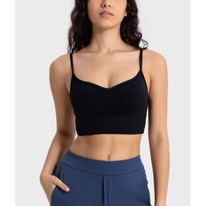 Lu Align Top Bras Clothing Wear Gym Fitness Sport Outdoor Jogging Crop Heart Collar Underwear Sportswear Backless Bra Vest Lemon LL JOGGER LU-08 2024