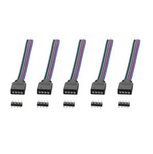 Şeritler 20 PC SET 4 PIN RGB Konektörleri 3528 SMD LED şerit ışıkları için Tel Kablosu LB888142473