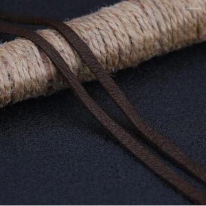 Ketten BOCAI Großhandel 3mm Hirschhaut Seil Echtes Leder String Perlen Glas Halskette DIY Schmuck Zubehör