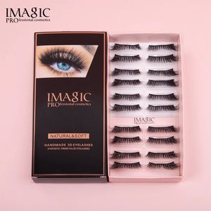 Imagic 10pairs 3D Mink Lashes Bulk Faux with Custom Custom Chustoralまつげ