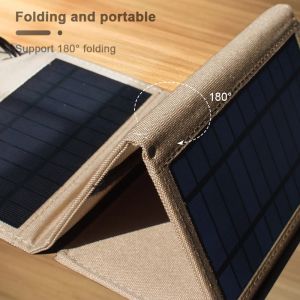 Pannello solare flessibile 10W5V Piastra impermeabile portatile 2USB per telefono cellulare Accumulatori e caricabatterie di riserva Caricabatteria da 10W Pesca turistica all'aperto