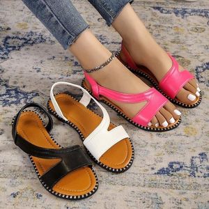 Sandálias femininas sapatos à venda verão feminino plana casual ao ar livre confortável praia senhoras