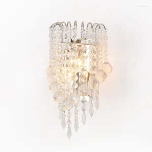 Wall Lamps Modern Vintage Crystal Lampes Suspendues Blue Light Glass Ball Bedroom Corridor Living Room Lamp