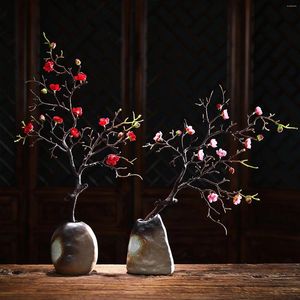 Dekorativa blommor Simulering Apple Blossom Cherry Blossoms Artificial Flower Silk Plum Decoration Table Fake Oncidium for Wedding Home