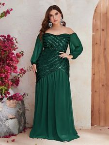 Plus Size Party Dresses Sexy Women Strapless Sequins Splicing Dresses Fashion Lady Solid Colour Wedding Guest Evening Dresses 240126