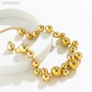 Halsband Cluster schwere Acrylperlen Halskette für Frauen klobige Urlaubsaccessoires Modeschmuck trendige Stile Partygeschenke 2024461