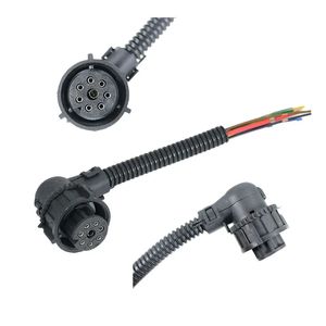 Car Teka 8P 90 degree elbow with black corrugated pipe wear-resistant high flexible taillight plug socket connection wire