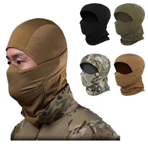Bandanas Tactical Military Fleece Head Cover Winter Warm Face Mask med inre silikon Sportscykeljakt på motorhuven Neckskydd