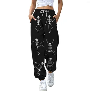 Pantaloni da donna Vestibilità ampia Leggings sportivi in piccola edizione 2024 Halloween Stampato in 3D Casual versatile a vita alta