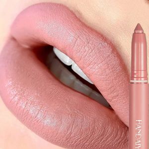 Nude Matte Lipstick Velvet miękka mgła tekstura usta Liner Wodoodporna Wodoodporna długotrwały kolor renderujący nietkawy szklankę wargi 240124