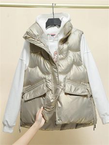 Coletes femininos 2024 moda zíper vintage chique sem mangas com capuz estilo francês sólido único breasted parkas para mulher