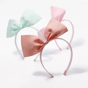 Akcesoria do włosów 1 PC Kids Cute Bow Bands Sweet Candy Color Girls Hairbands Boutique Ribbon ręcznie robione przez dzieci prezent