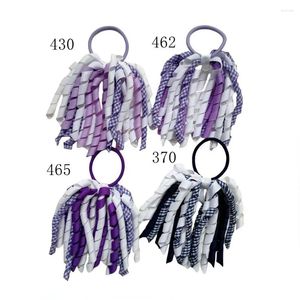 Acessórios de cabelo menina xadrez gingham corker elástico hairband encaracolado fita korker rabo de cavalo suportes 5 