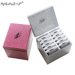 Eyelash Storage Box Eyelashes Glue Pallet Holder Makeup Clean False Grafting Eyelashes Extension women Makeup Tool 240124